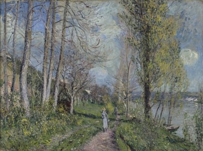 セーヌ河岸、1880-81年頃 作： Alfred Sisley