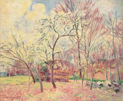 モレの春の初日、1889年 作： Alfred Sisley
