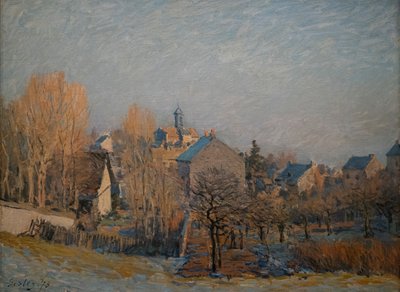ルーヴシエンヌの凍てつく朝、1873年（キャンバスに油彩） 作： Alfred Sisley