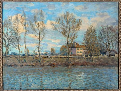 Ile de la grande jatte; Neuilly surSeine。アルフレッド・シスリーによる絵画 作： Alfred Sisley