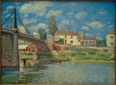 ヴィルヌーヴラガレンヌ橋 作： Alfred Sisley