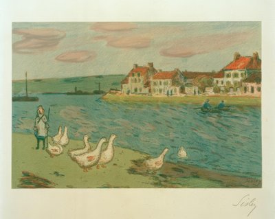 ガチョウ 作： Alfred Sisley