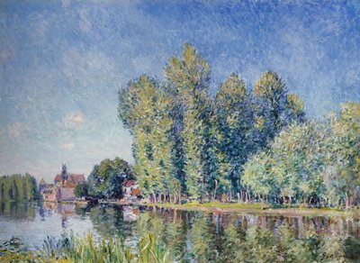モレのローイング 作： Alfred Sisley