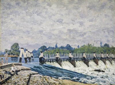 モルジーウィアー、ハンプトンコート 作： Alfred Sisley