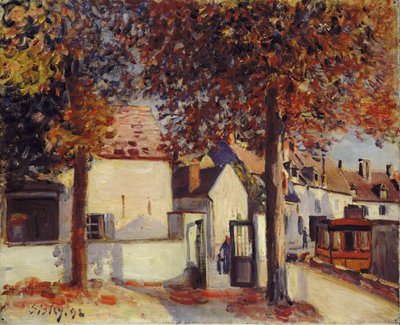 モレ・シュル・ロワン（フォッセ通り） 作： Alfred Sisley