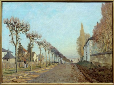 機械への道、ルーヴシエンヌ。アルフレッド・シスレー（1839-1899）の絵画 作： Alfred Sisley