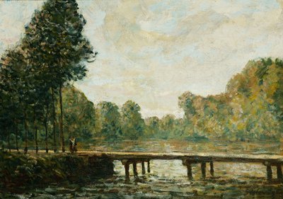 オーバンヌに架かる小さな橋、1890 作： Alfred Sisley