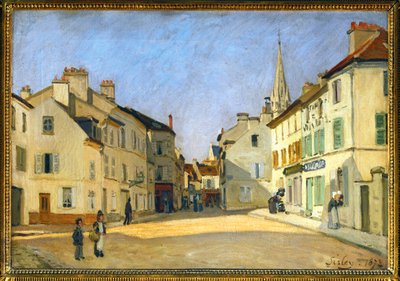 アルジャントゥイユのショッセ通り 作： Alfred Sisley