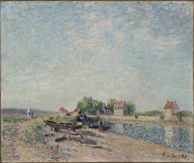 サン・マム、ロワン運河 作： Alfred Sisley