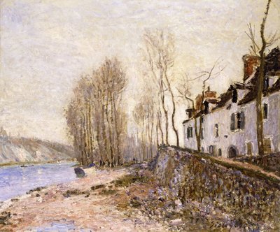 サンマメス、白い十字架 作： Alfred Sisley
