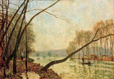 秋のセーヌ銀行 作： Alfred Sisley
