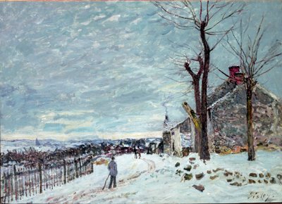 ヴヌー・ナドンの雪 作： Alfred Sisley