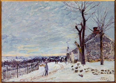 Veneux-Nadon (Veneux Nadon en Seine et Marne)の雪景色。アルフレッド・シスレー（1839 - 1899）の絵画 作： Alfred Sisley