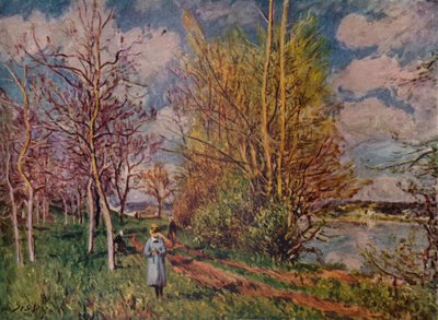 川岸の春、19世紀後半。 1941 作： Alfred Sisley