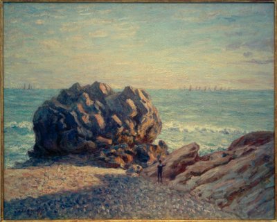ストーズロック、レディーズコーブ、夜 作： Alfred Sisley