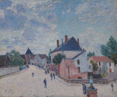 モレの通り、1890年頃（キャンバスに油彩） 作： Alfred Sisley