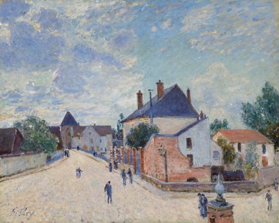 モレの通り、c。 1890年。 作： Alfred Sisley