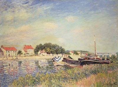 サンマメのロワンの銀行、1885 作： Alfred Sisley