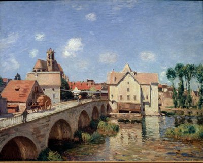 1893年のモレの橋 - 油彩・キャンバス 作： Alfred Sisley