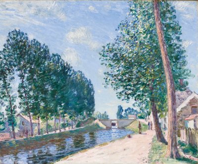 モアレのロアン運河、1892年 作： Alfred Sisley