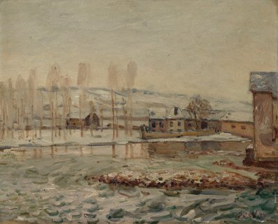 モレットのミルズ、1890 作： Alfred Sisley