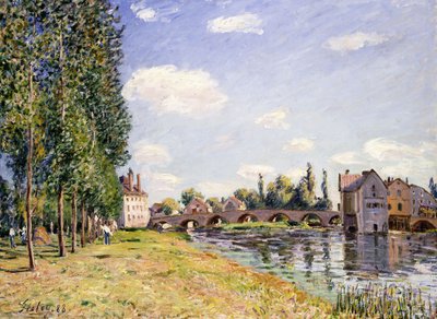 1888年夏のモレット橋 作： Alfred Sisley