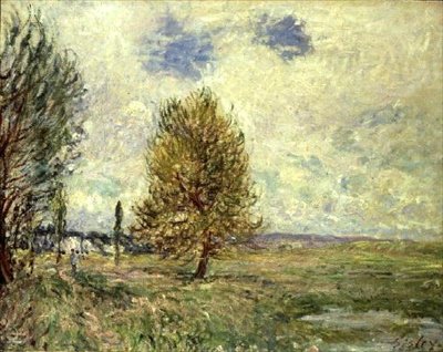 ヴェニュー・ナドンの平原 作： Alfred Sisley