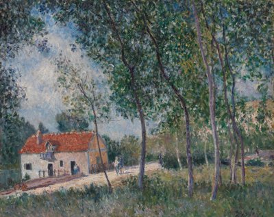 モレからサンマンへの道、1883-85年。 作： Alfred Sisley