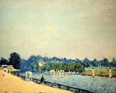 ハンプトン・コートへの道 作： Alfred Sisley