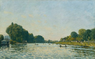 ブージヴァルのセーヌ川。ラセーヌブージヴァル、1872年 作： Alfred Sisley