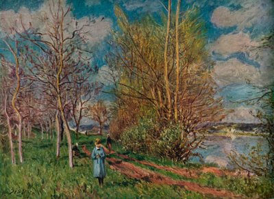 春の小さな草原、c1880-1 作： Alfred Sisley