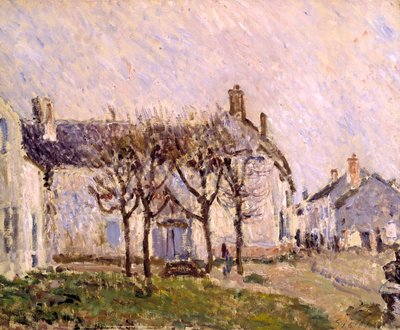 村の通り、モレ・シュル・ロワン、1894年頃（油彩・キャンバス） 作： Alfred Sisley