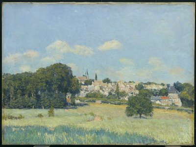マルリールロワのビュー、太陽の効果、またはマルリールロワのビュー：日光、1876 作： Alfred Sisley