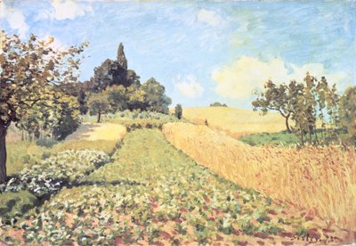 麦畑（キャンバスに油彩） 作： Alfred Sisley