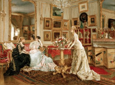 A.スティーブンス、画家の執筆室 作： Alfred Emile Stevens