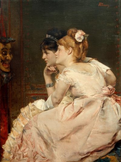 A.スティーブンス、日本の仮面 作： Alfred Emile Stevens