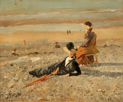 A.スティーブンス、ル・トレポールでの素敵な一日 作： Alfred Emile Stevens