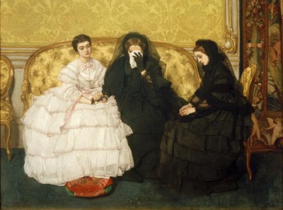 A.スティーブンス、トロストod。お悔やみの訪問 作： Alfred Emile Stevens