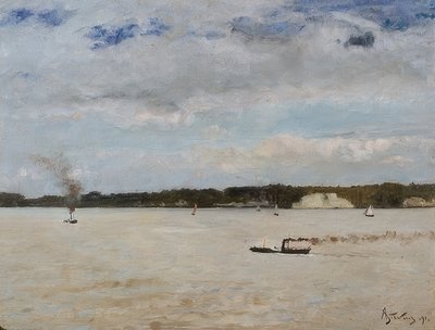 オンフルール湾。 1891 作： Alfred Emile Stevens