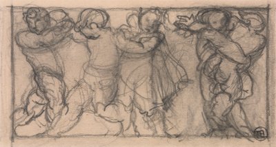 ケルビムのグループ (フリーズのデザイン?) 作： Alfred Emile Stevens