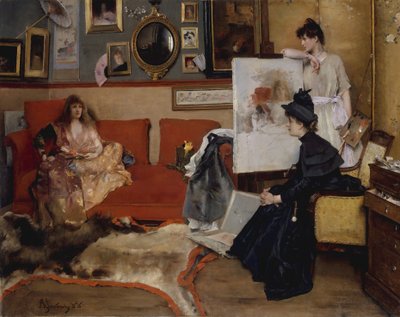スタジオでは、1888。 作： Alfred Emile Stevens