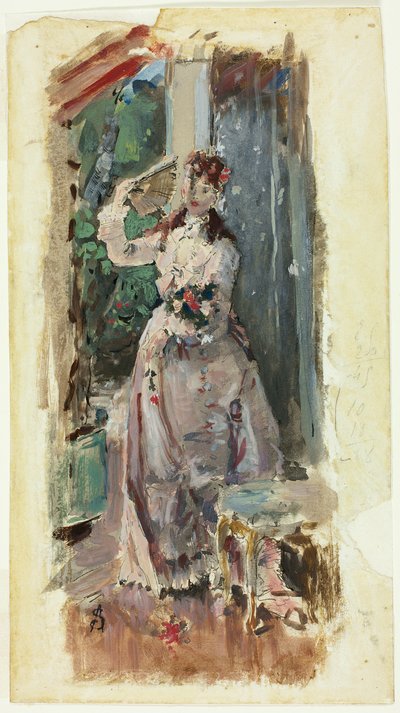 バルコニーの隅 作： Alfred Emile Stevens