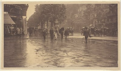 大通り、パリの雨の日 作： Alfred Stieglitz