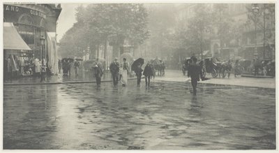 大通り、パリの雨の日 作： Alfred Stieglitz