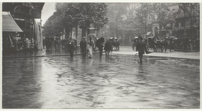 大通り、パリの雨の日 作： Alfred Stieglitz