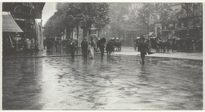 大通りの雨の日、パリ、1894 年、印刷 191832。 作： Alfred Stieglitz