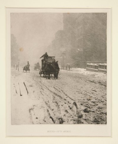 冬 - 五番街 作： Alfred Stieglitz