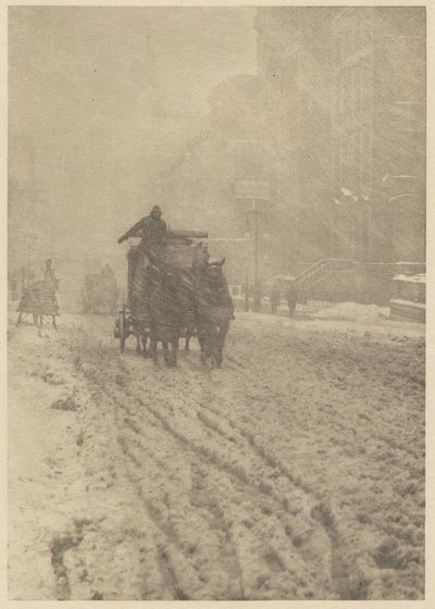 冬の五番街 作： Alfred Stieglitz