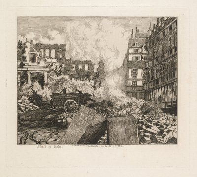 電車でパリ。 ボードビル劇場の解体: rue du Dix-Decembre 作： Alfred Taiée