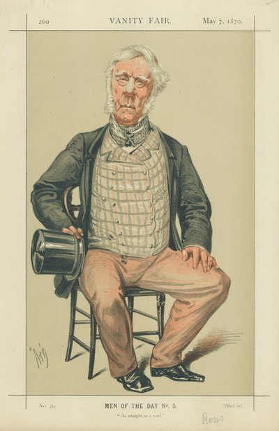 提督ルース、リードのようにまっすぐ、1870年5月7日、バニティフェア漫画 作： Alfred Thompson